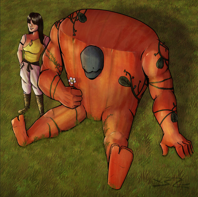 Caju Golem e sua companheira de viajem